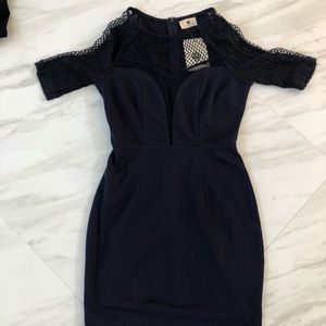 Navy blue mini dress